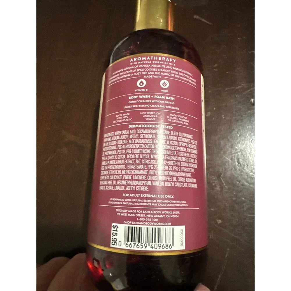 BATH & BODY WORKS AROMATHERAPY VANILLA NUTMEG BODY WASH FOAM BATH ~10 FL OZ ~NEW